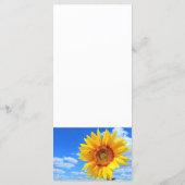 青空のひまわりと蜂 メニュー 夏 (裏面)