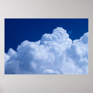 青空のふくらんでいる雲 ポスター