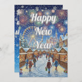 青空のカスタム新年のデザイン シーズンカード (正面/裏面)