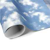 青空のギフト用包装紙のふくらんでいる雲 ラッピングペーパー (ロールコーナー)