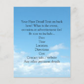 青空のハートシェイプのシルエット チラシ (裏面)