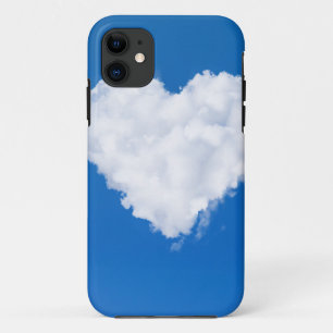 青空のハート型の雲 iPhone 11 ケース