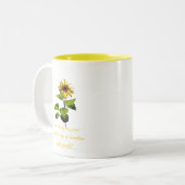 青空のヒマワリ ツートーンマグカップ (正面左)