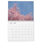 青空のピンクの春のカレンダーの自然の木の花 カレンダー (3月 2026)