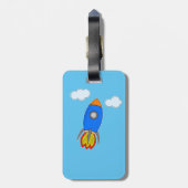 青空のマンガロケット ラゲッジタグ (裏面縦)