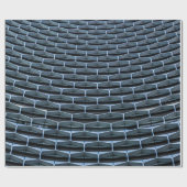 青空の下のグレー澄ん建物 ラッピングペーパー (フラット)