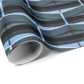 青空の下のグレー澄ん建物 ラッピングペーパー (ロールコーナー)