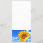 青空の下のヒマワリと蜂 - 夏のメニュー メニュー (裏面)