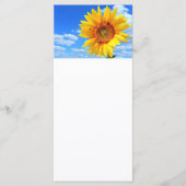 青空の下のヒマワリと蜂 - 夏のメニュー メニュー (正面)