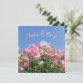 青空の下のピンクのバラの木 - オーダーメイド (スタンド正面)