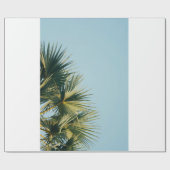 青空の下のファンヤシの木 ラッピングペーパー (フラット)