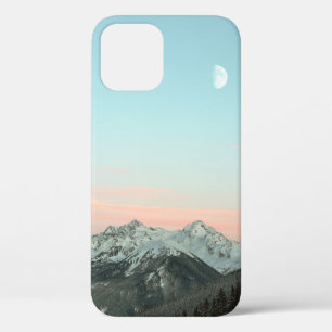 青空の下の山頂の鳥の目の光 iPhone 12ケース