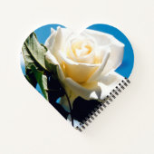 青空の下の白いバラ ノートブック (裏面)