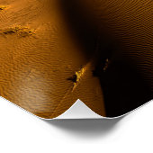 青空の下の砂漠のラクダ ポスター (コーナー)