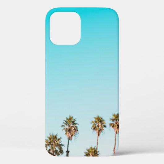 青空の下の緑と茶色のヤシの澄ん木々 Case-Mate iPhoneケース (裏面)