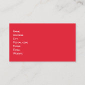 青空の下の赤いビーニーで幸せなラブラドール 名刺 (裏面)