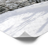 青空の下の雪澄んの木 ポスター (角)