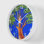 青空の下:自然のアカシアの木を抱き寄せる 壁時計 (傾斜)