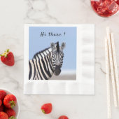 青空の写真で見るゼブラ文字 縁ありランチョンナプキン (インサイチュ)