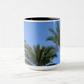 青空の写真にヤシの木 マグカップ (中央)
