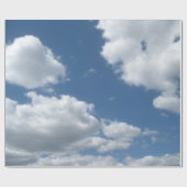 青空の包装紙に対する雲 ラッピングペーパー (フラット)