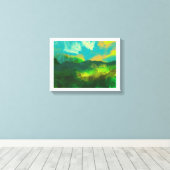 青空の夕日 キャンバスプリント (インサイチュ (ウッドフロア))