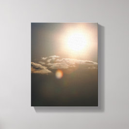 青空の太陽と雲 キャンバスプリント