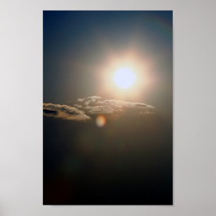 青空の太陽と雲 ポスター