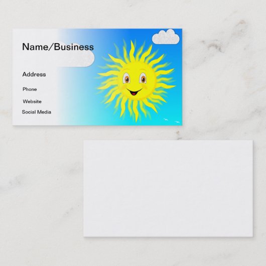 青空の太陽の光 名刺 (正面/裏面)