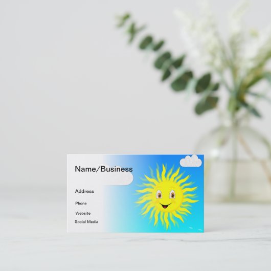 青空の太陽の光 名刺 (スタンド正面)