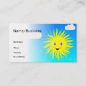 青空の太陽の光 名刺 (正面)