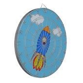 青空の宇宙ロケット ダーツボード (正面左)