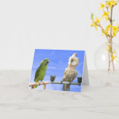 青空の小さいメッセージカード カード (黄色い花)