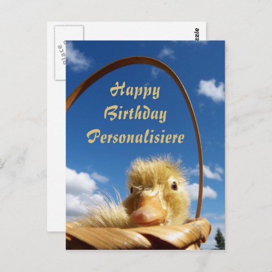 青空の小さなアヒル,テンプレート ポストカード (正面/裏面)