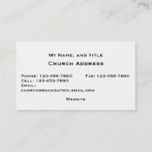 青空の教会/宗教クロスシルエット 名刺 (裏面)