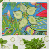 青空の日のティータオル キッチンタオル (折り畳み)