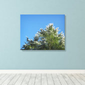青空の松の木 キャンバスプリント (インサイチュ (ウッドフロア))