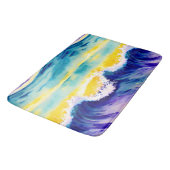 青空の水の色のアートワークのマッチング バスマット (アングル)