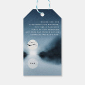 青空の水彩風景 ウェディングモノグラム ギフトタグ (裏面)