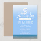 青空の海風 ウェディングアニバーサリー 招待状 (正面/裏面)