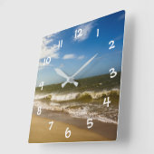 青空の海- スクエア壁時計 (傾斜)