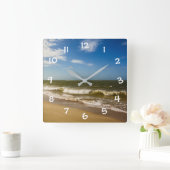 青空の海- スクエア壁時計 (ホーム)