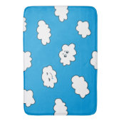 青空の漫画おもしろい雲 バスマット (正面縦)