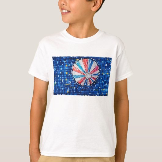 青空の熱気球 Tシャツ (正面)