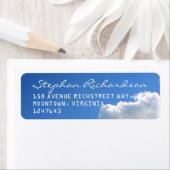 青空の白い結婚雲 ラベル (インサイチュ)