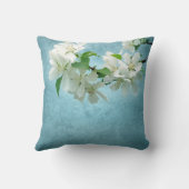 青空の白い花ソファ枕 クッション (裏面)