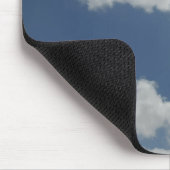 青空の白い雲のプリントのおもしろい マウスパッド (コーナー)