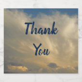 青空の白い雲の感謝 ビールラベル (シングルラベル)