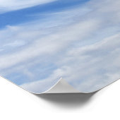 青空の白い雲の背景 – カスタマイズ ポスター (角)