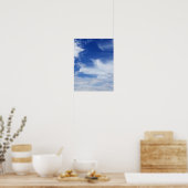 青空の白い雲の背景 – カスタマイズ ポスター (キッチン)